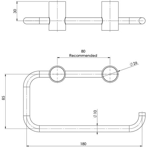 Vivid Slimline Toilet Roll Holder