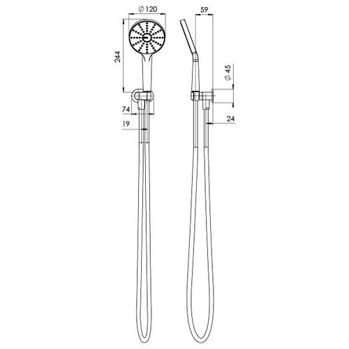 2 Piece NX Vive Hand-Held Shower Set