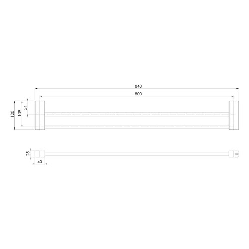 Lexi MKII Double Bar Vertical Towel Rail