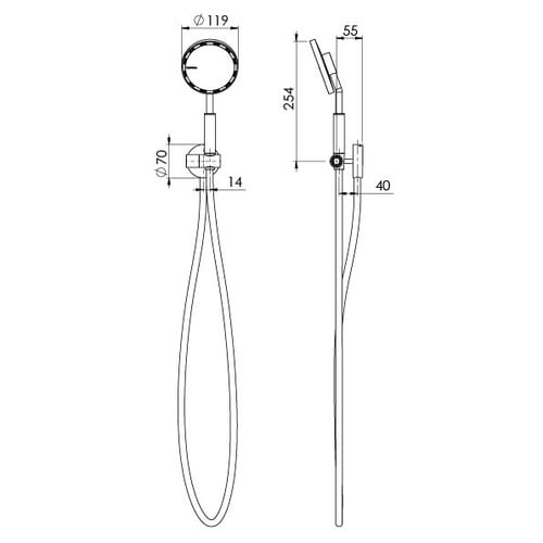 2 Piece NX Iko Hand-Held Shower Head Set