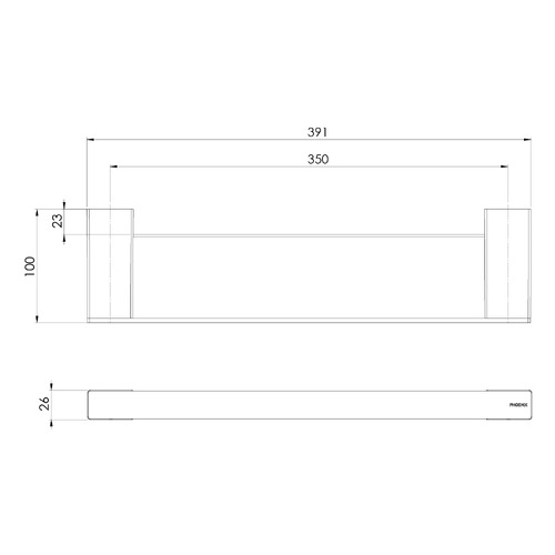Lexi MKII Bathroom Shelf