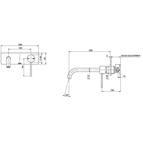 Vivid Slimline Spout & Basin Mixer Tap