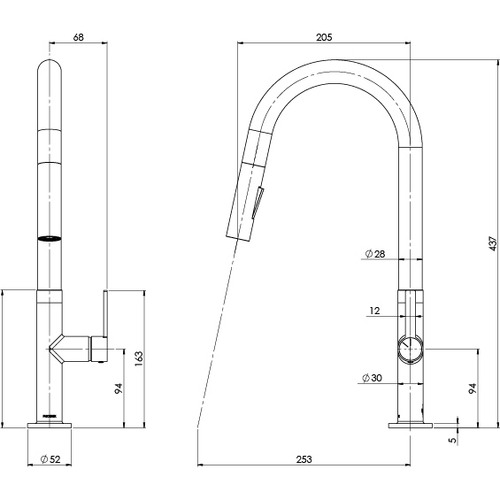 Lexi MKII Pull-Out Sink Mixer Tap