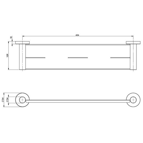 Round Radii Bathroom Shelf