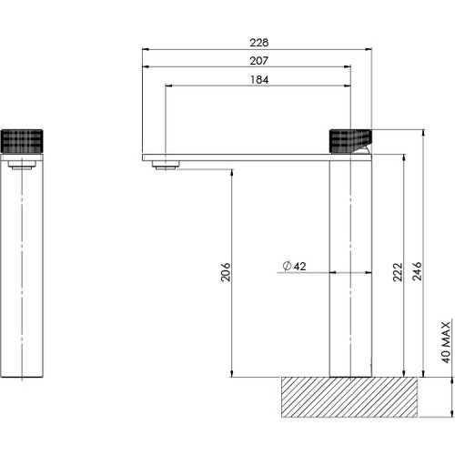 Axia Vessel Mixer Tap