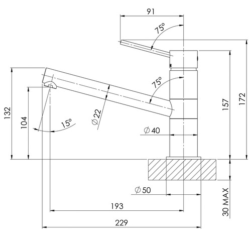 Vivid Slimline Sink Mixer Tap