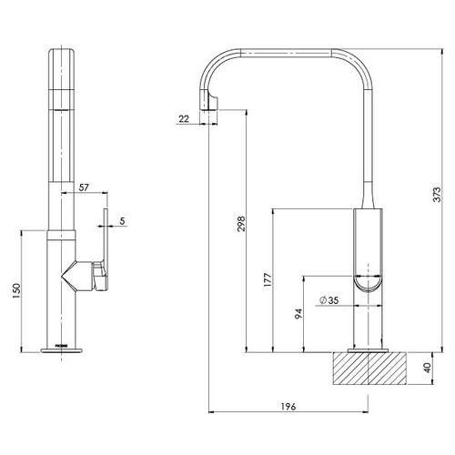 Teel Sink Mixer Tap