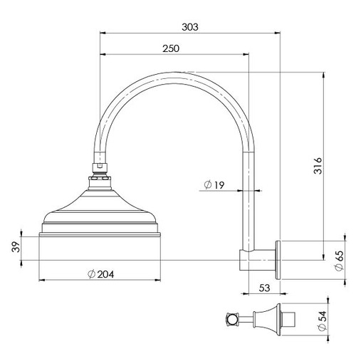 3 Piece Nostalgia Lever Shower Set