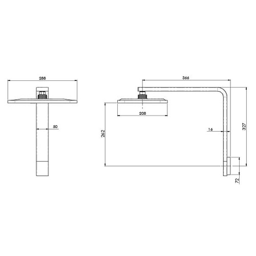 2 Piece NX Orli Shower Head & Arm Set