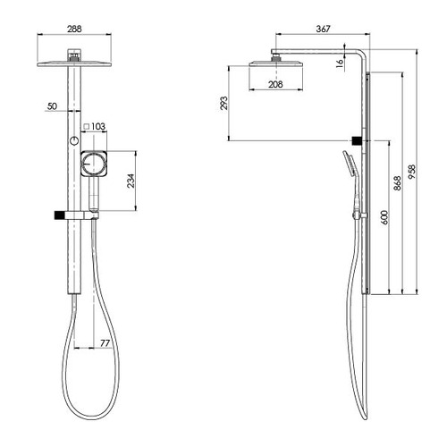 4 Piece NX Orli Shower Set