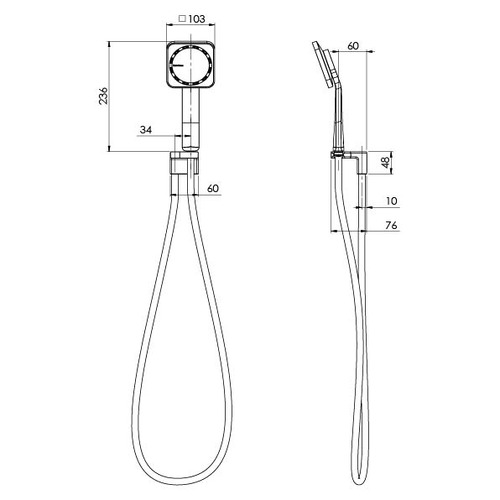 2 Piece NX Orli Hand-Held Shower Head Set