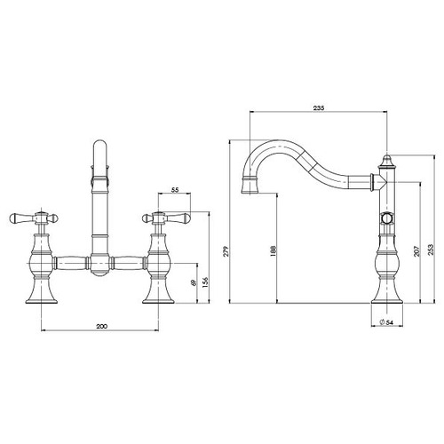 Nostalgia Shepherd's Crook Mixers & Spout