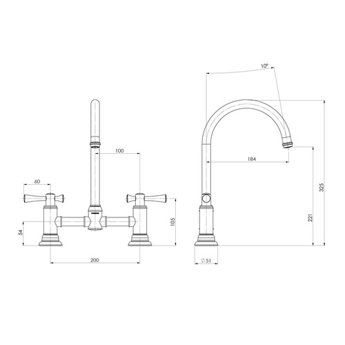 Cromford Exposed Spout & Assembly Set