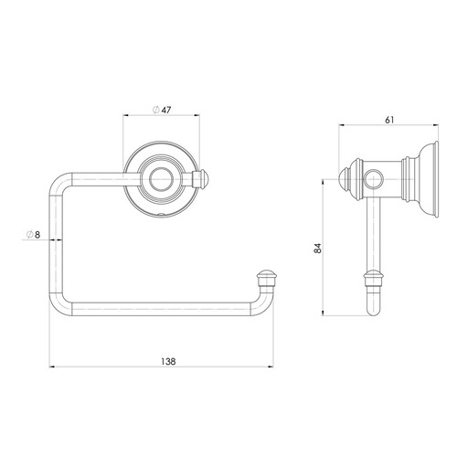 Cromford Brass Toilet Roll Holder