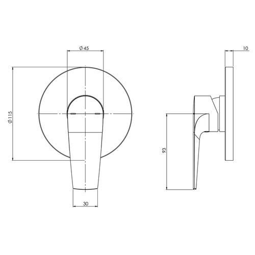 Arlo Shower Mixer Trim Kit