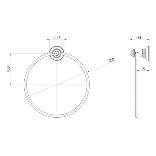 Cromford Brass Hand Towel Ring
