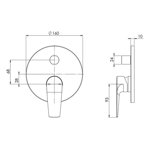 Arlo Shower Diverter Mixer Trim Kit