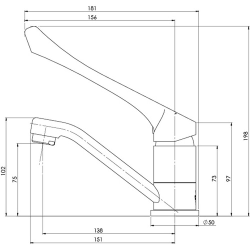 Ivy MKII Extended Swivel Basin Mixer Tap