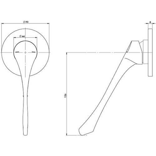 Ivy MKII Extended Shower Mixer Trim Kit