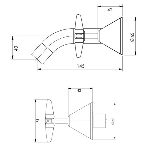 Ivy Bath Spout & Wall Top Assembly Set