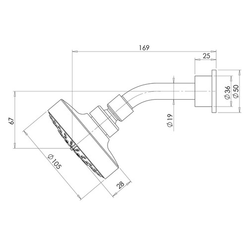 Ivy 3 Function Shower & Arm