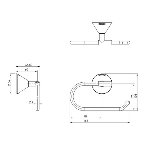 Ivy Brass Toilet Roll Holder