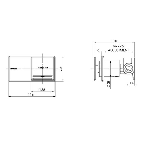 Zimi Shower Wall Mixer Tap