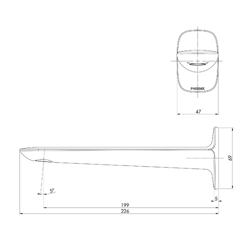 Nuage Wall Mounted Spout
