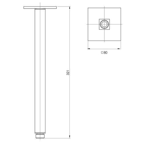 Lexi 30cm Square Shower Arm