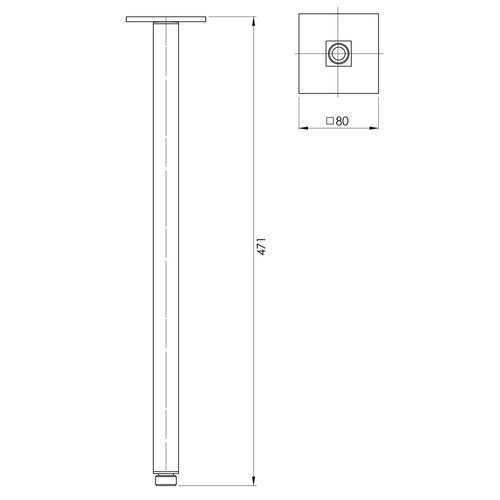 Lexi 45cm Square Shower Arm