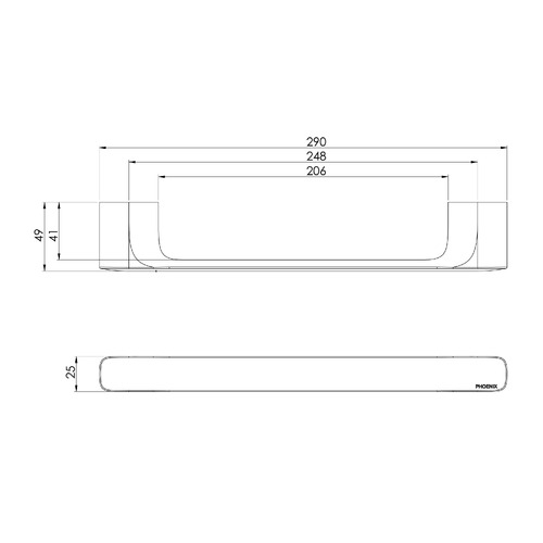 Nuage Single Bar Brass Hand Towel Rail