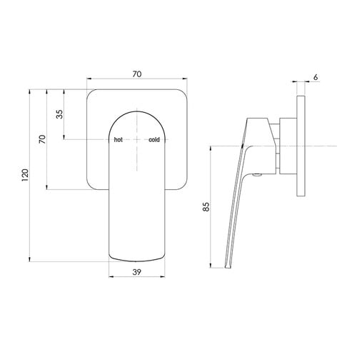 Mekko Shower Wall Mixer Fit-Off Kit