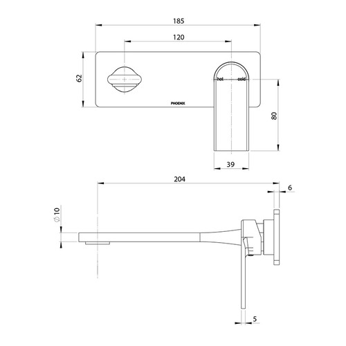 Teel Spout & Wall Mixer Fit-Off Kit Set
