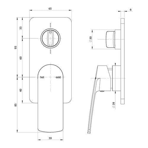 Mekko Shower Diverter Mixer Fit-Off Kit