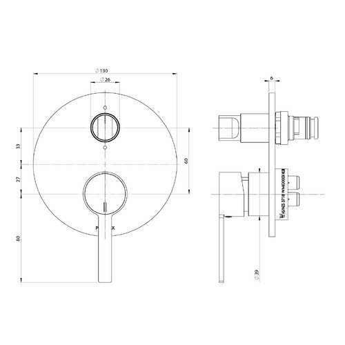 Lexi MKII Diverter Mixer Fit-off Kit