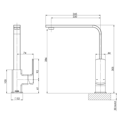 Teva Gooseneck Sink Mixer
