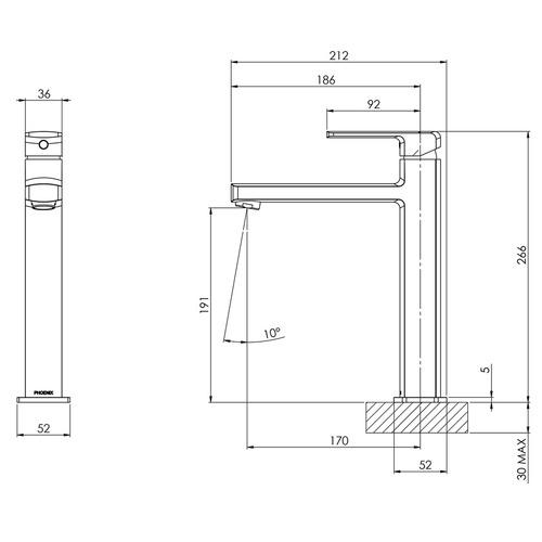 Teva Vessel Mixer Tap