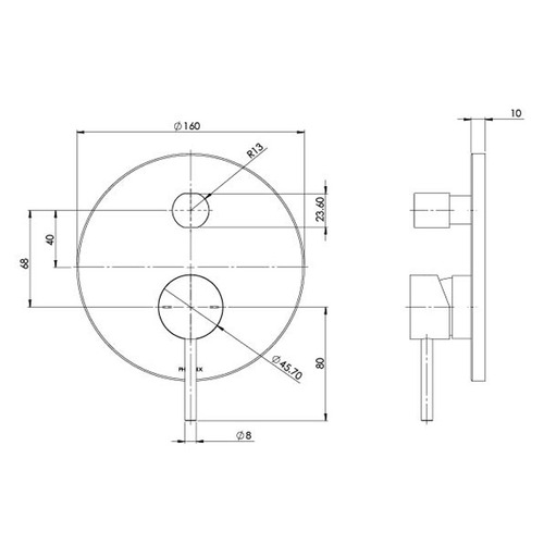 Pina Diverter Mixer Trim Kit