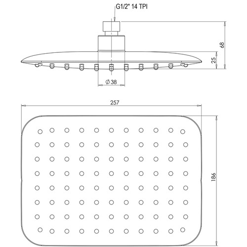 Rush Chrome Shower Head