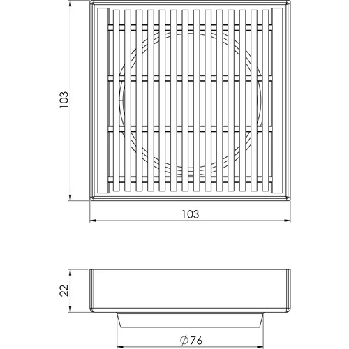 Phoenix 10.3cm HG Point Drain with 7.6cm Outlet