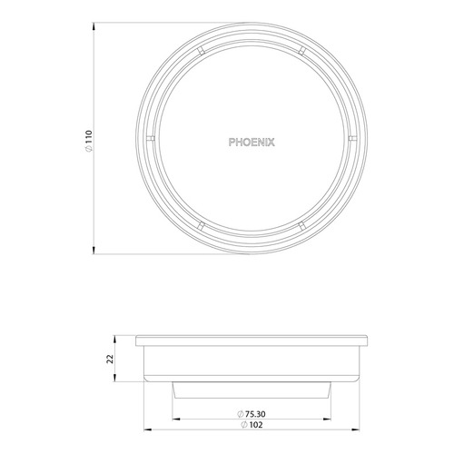 Phoenix Round Point Drain with 7.6cm Outlet