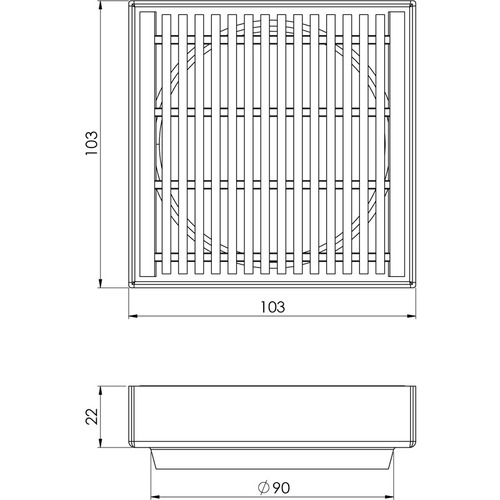 Phoenix 10.3cm HG Point Drain with 9cm Outlet