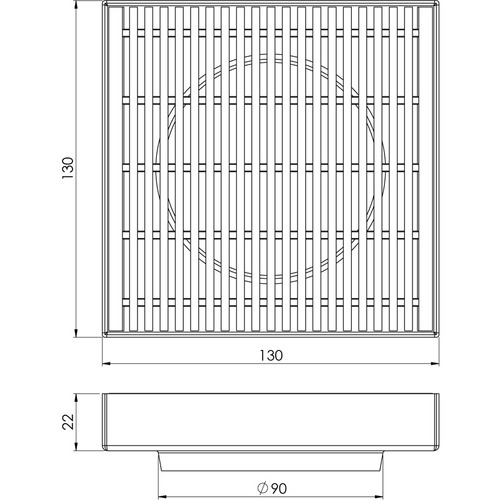 Phoenix 13cm HG Point Drain with 9cm Outlet