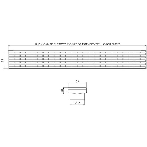 Phoenix V HG Channel Drain Kit with 6.5cm Outlet