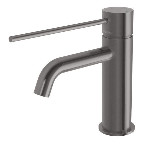 Vivid Slimline Curved Basin Mixer with Extended Lever