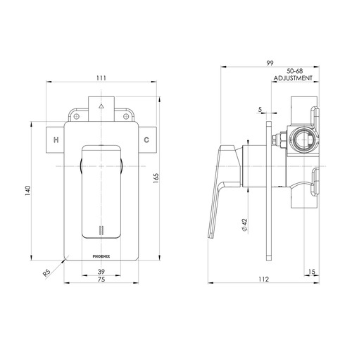 Enviro316 Shower/Bath Wall Mixer