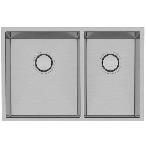 4000 Series 683mm 1 & 34 Double Bowl Kitchen Sink