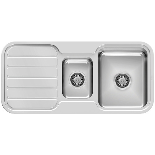 1000 Series 1000mm 1 & 13 Double Bowl Kitchen Sink with Drainer