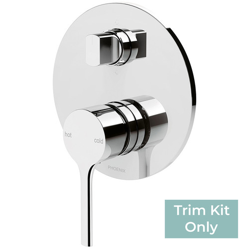 Vivid Slimline Oval Shower/Bath Wall Mixer with Diverter Trim Kit