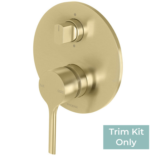 Vivid Slimline Oval Shower/Bath Wall Mixer with Diverter Trim Kit